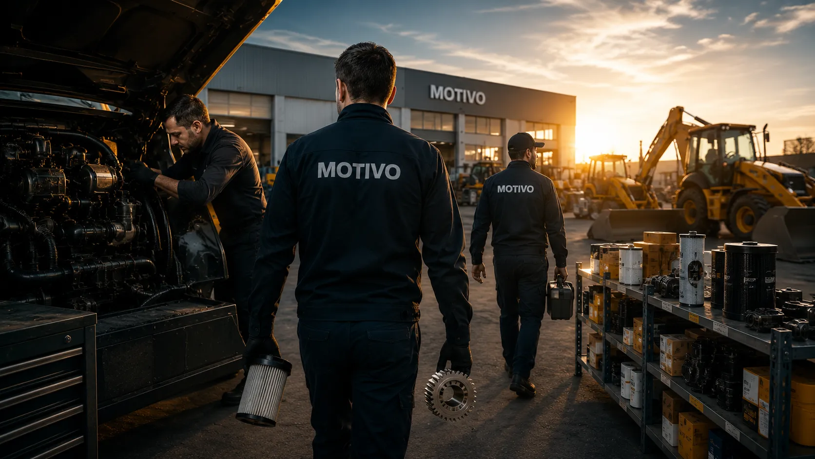 Equipa Motivo na área de peças e componentes