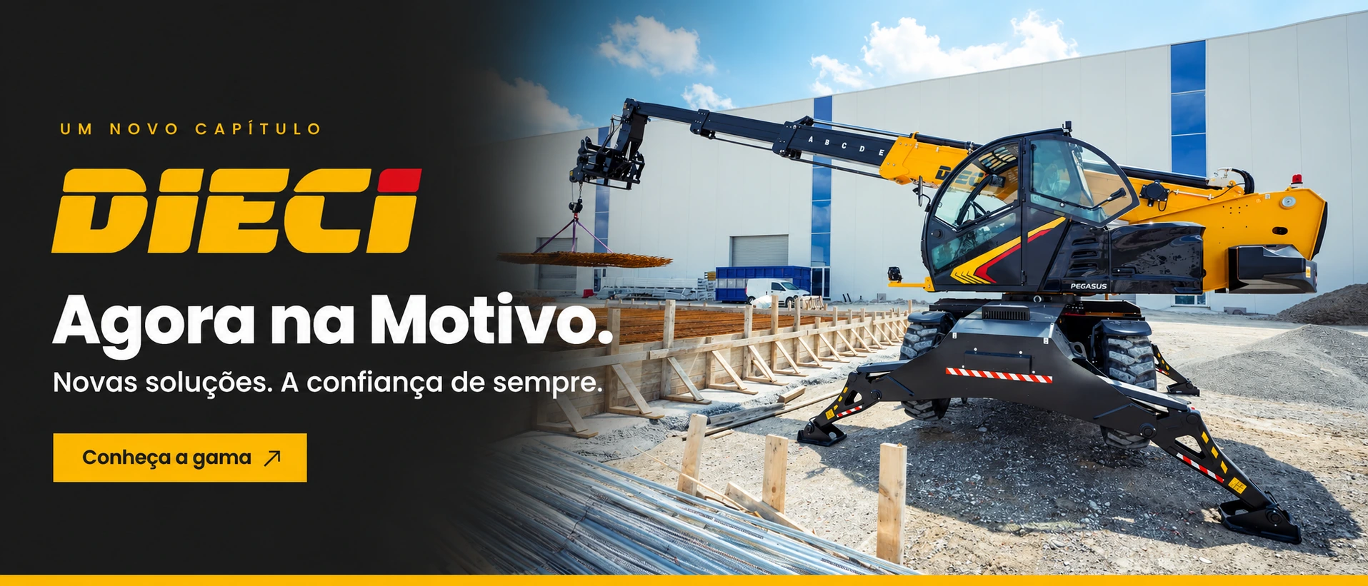 Dieci agora na Motivo. Novas soluções. A confiança de sempre. Conheça a gama de manipuladores telescópicos.
